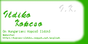 ildiko kopcso business card