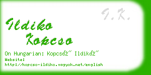 ildiko kopcso business card